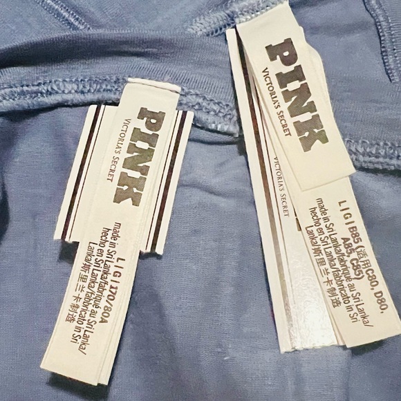 🔥PINK VICTORIA’S SECRET Cotton Dorm Bling Bralette & Boyshorts Dusty Iris LARGE - Picture 13 of 16